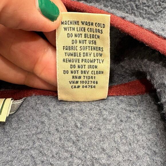 LL Bean Mens Size L Katahdin Sherpa Fleece Pullover Gunmetal Gray 1/4 Zip Pocket - Picture 8 of 13